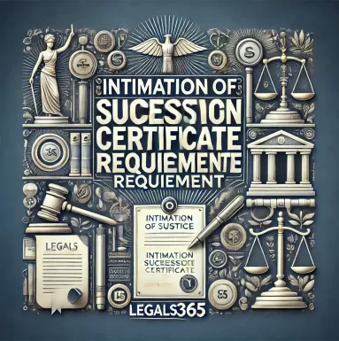 Intimation of Succession Certificate Requirement