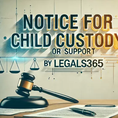 Notice for Child Custody or Support