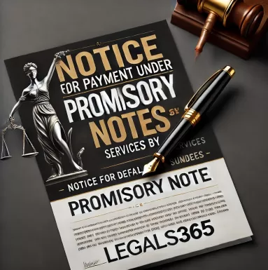 Notice for Default on Payment under Promissory Notes