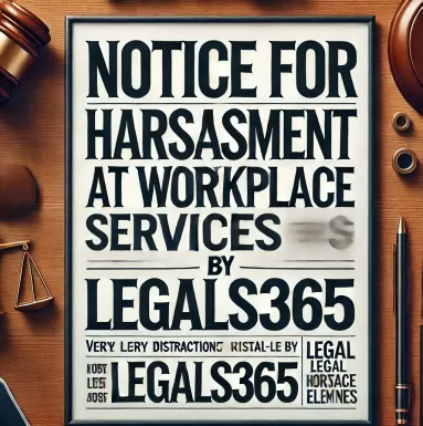 Notice for Harassment at Workplace